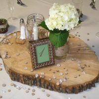 wood slabs for centerpieces