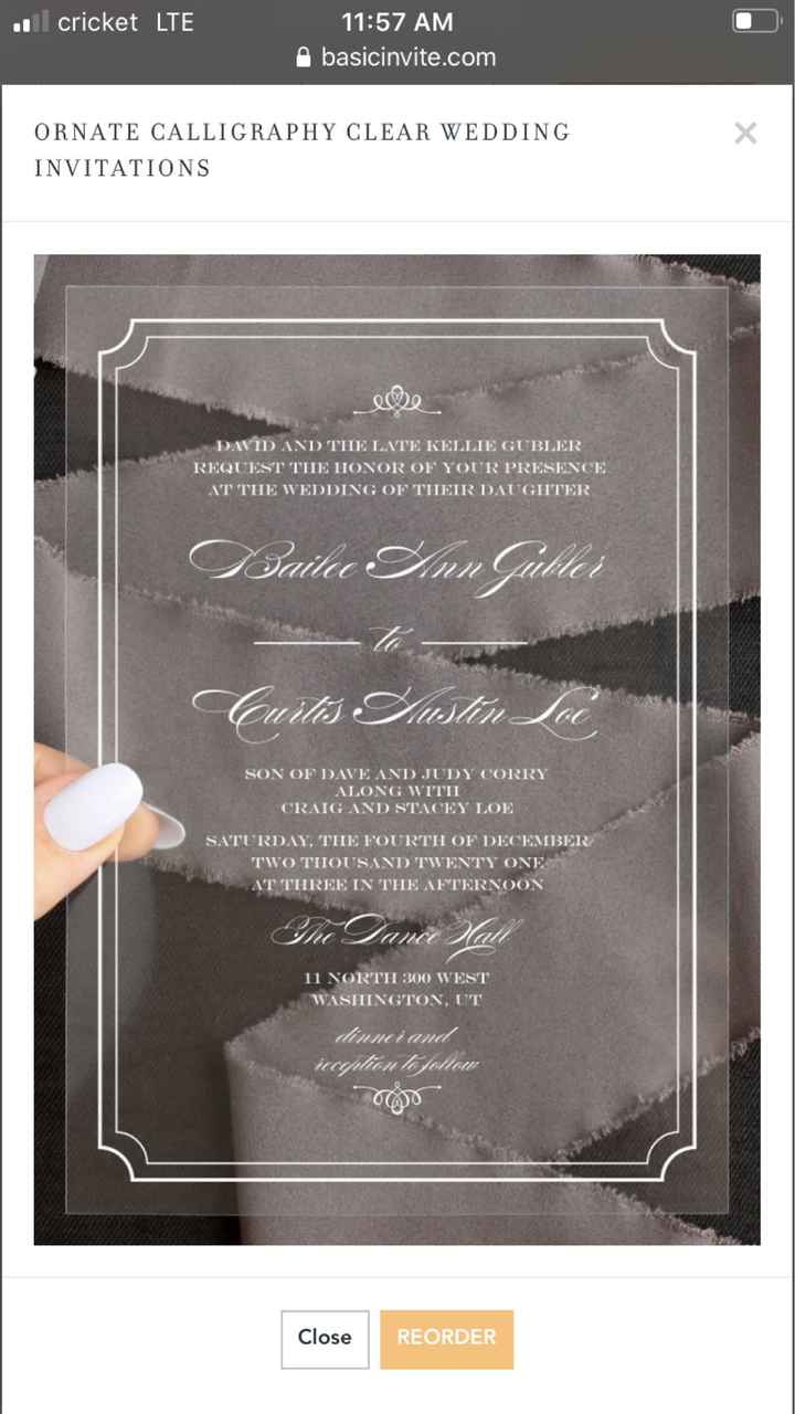 Ceremony Insert Card or same invitation, different wording? - 2