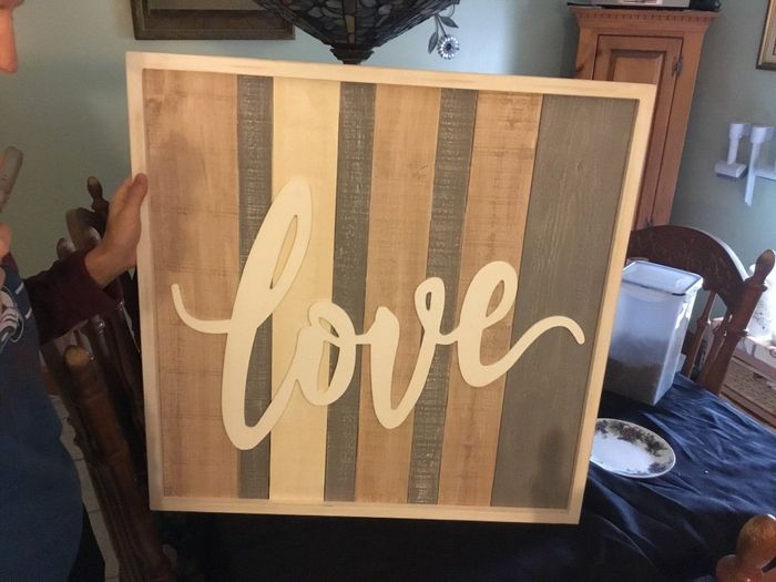 Love frame for wedding 