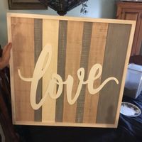 Love frame for wedding 