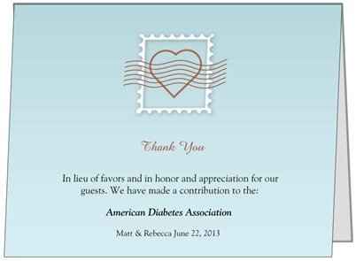 Advice please - donation in lieu of favors