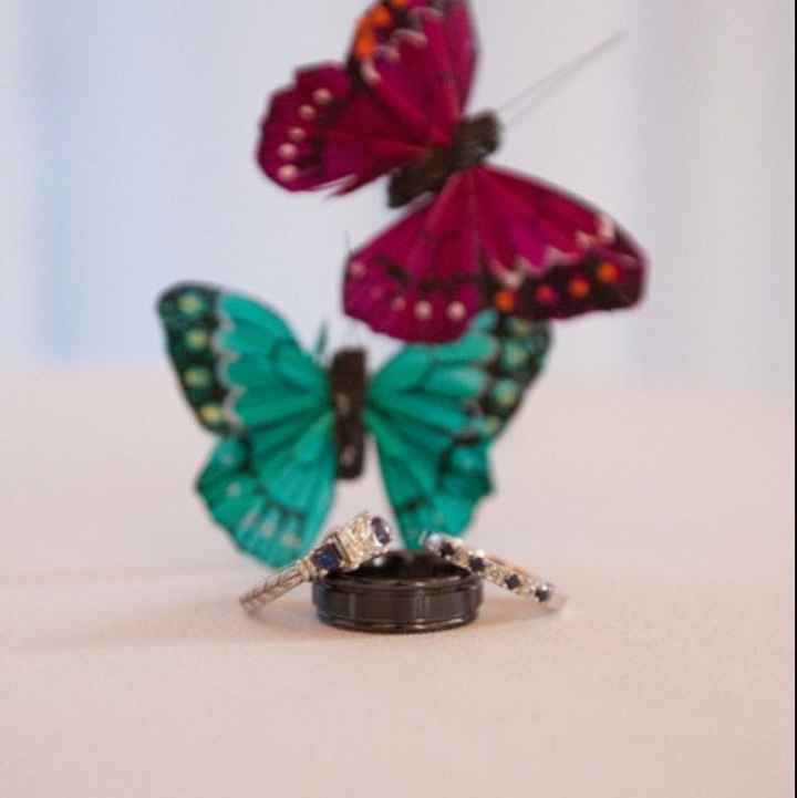 Band with 3-stone engagement ring?