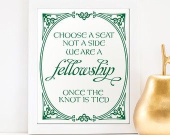 Sign for entering the ceremony