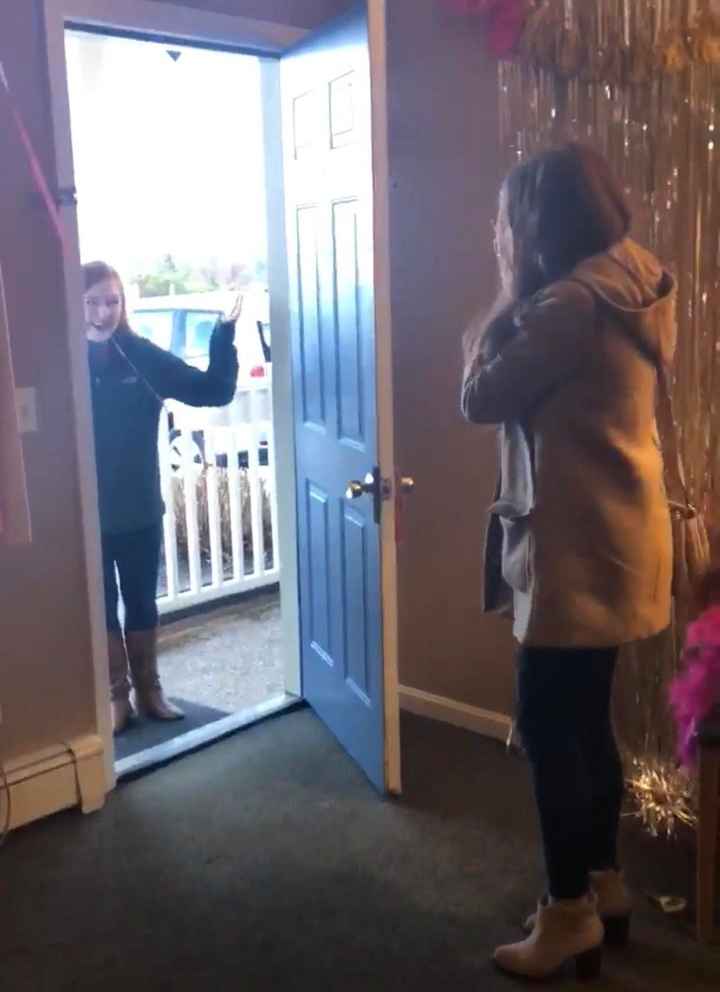 My little sister flew up from florida and surprised me!