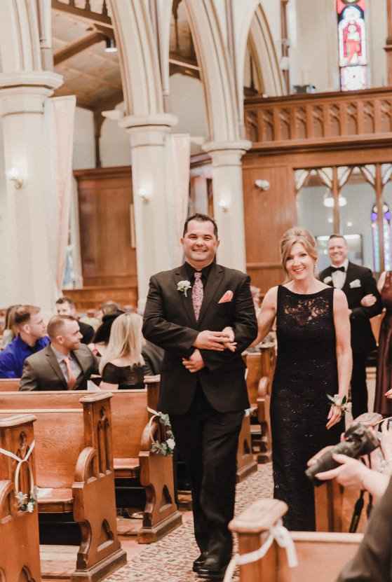 My Godfather walked my mom down the aisle