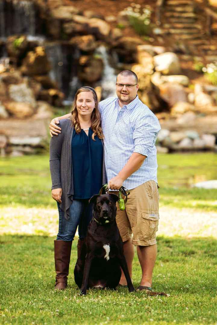 Engagement pictures with doggies