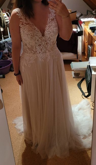Need advise: Removing the train completely from an a-line wedding dress? 3