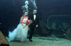 Underwater wedding