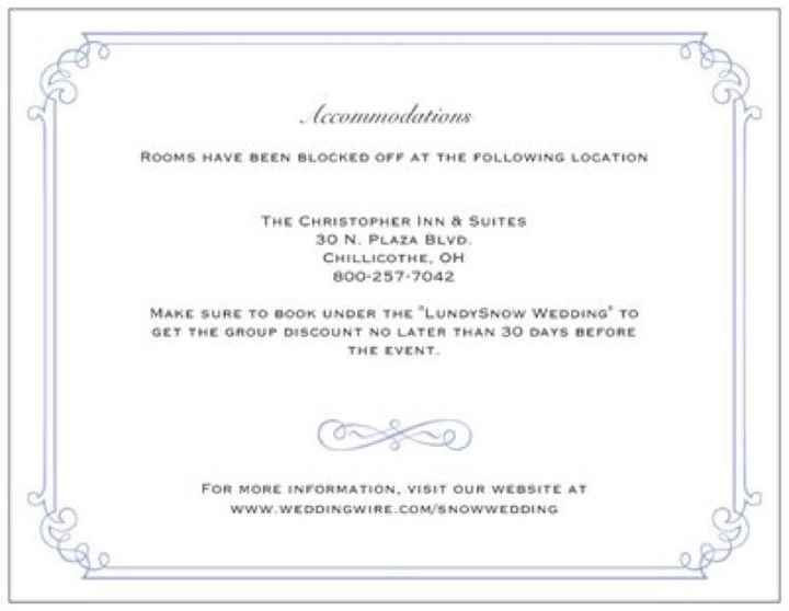 Accommodations Card