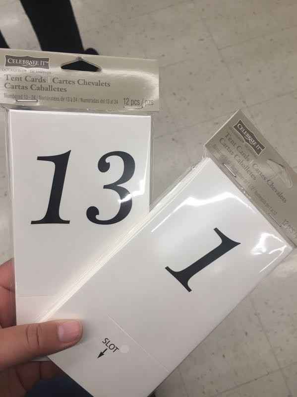 How should I number tables