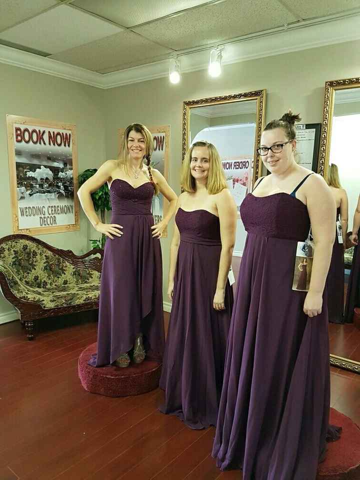 BM picked up their dresses!
