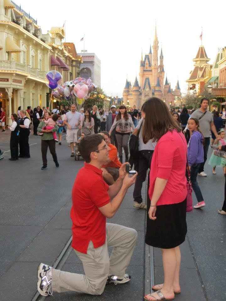 Pictures of him "popping the question"