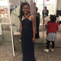 Does anyone have photos of David's Bridal Marine color for bridesmaids? Switching from Azazie.. - 1