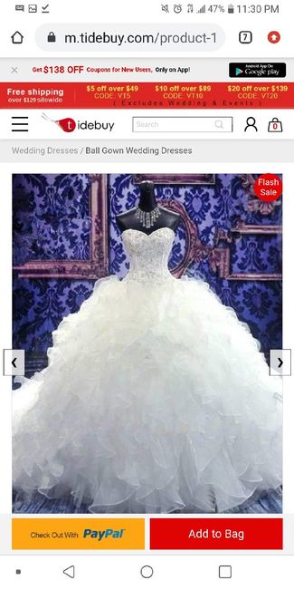 Regretting the wedding dress. 1