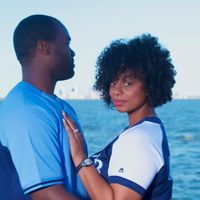 Show me non-conventional engagement pics attire