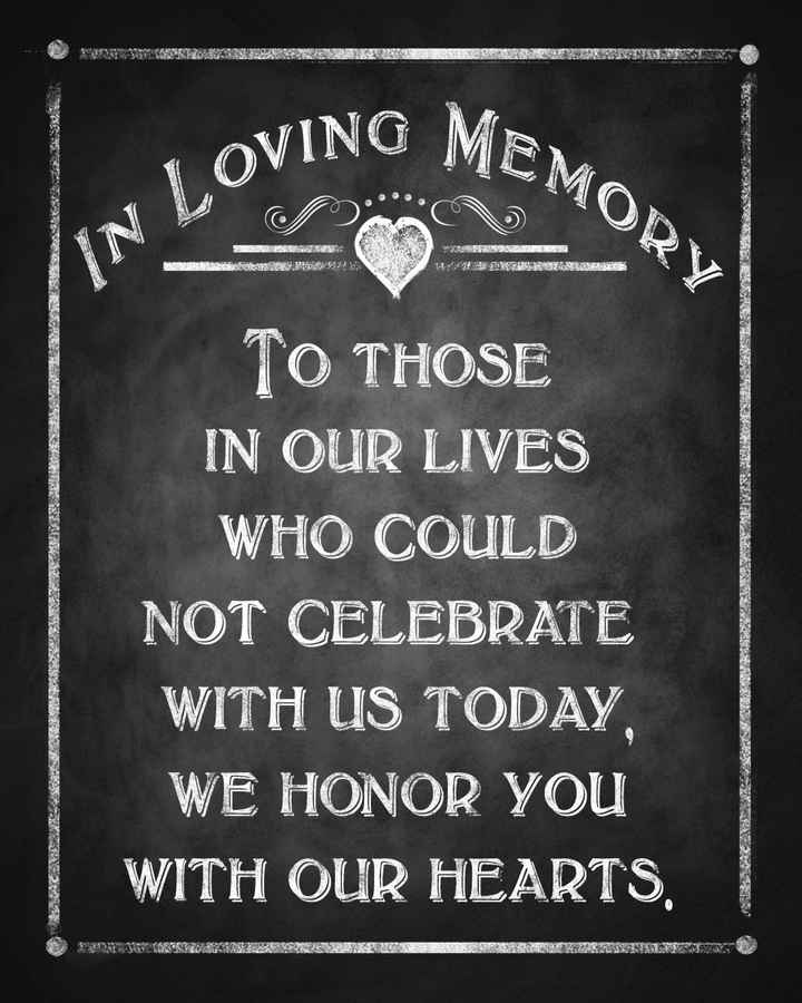 Honoring those who can't be there