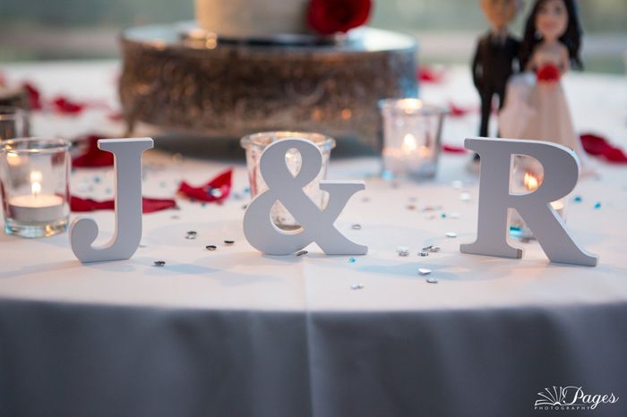 Mr & Mrs Wooden Table Decor