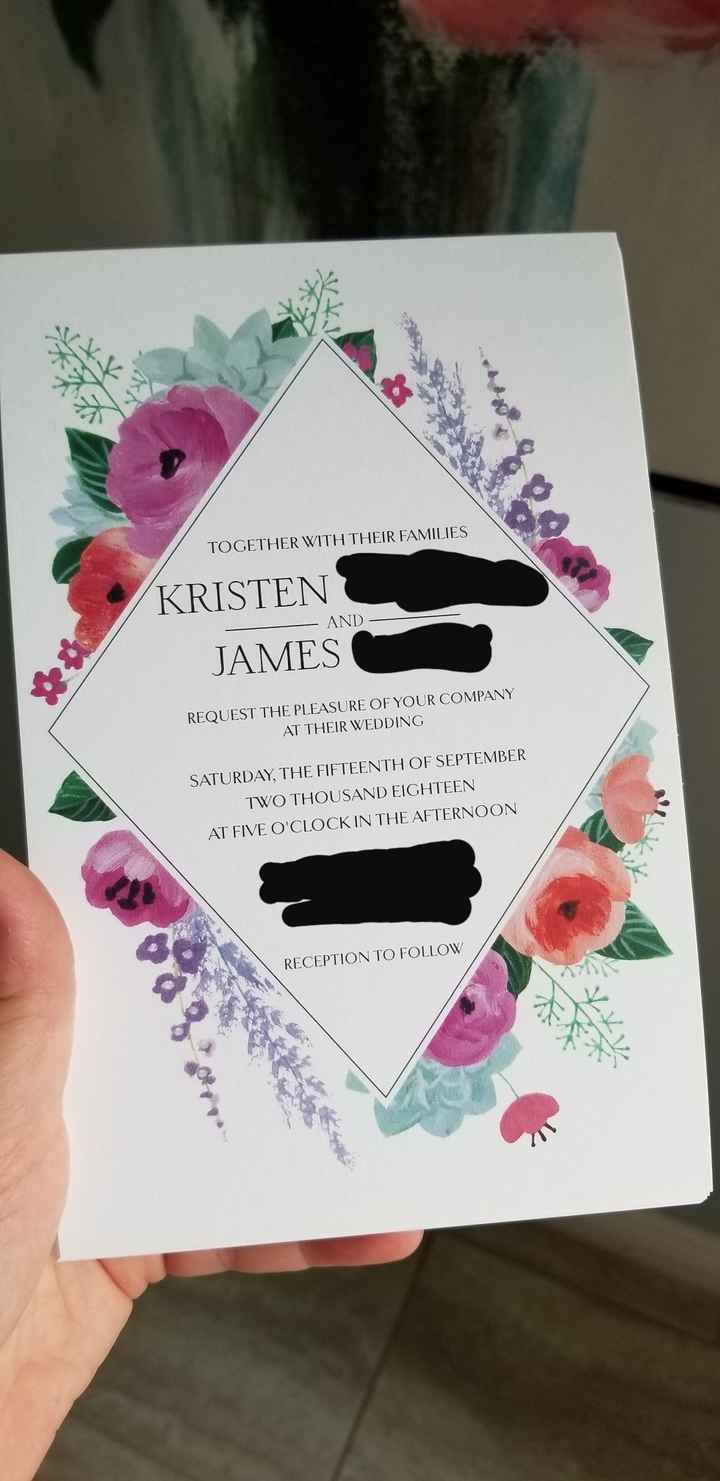 Can i see your wedding invites? - 1