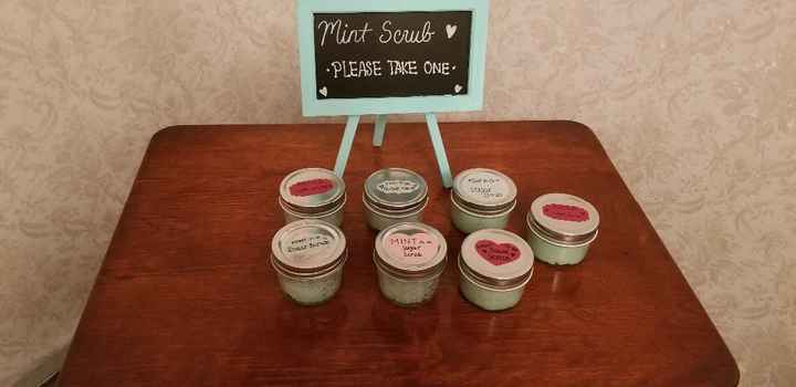 (Shower) Mint sugar scrub favors