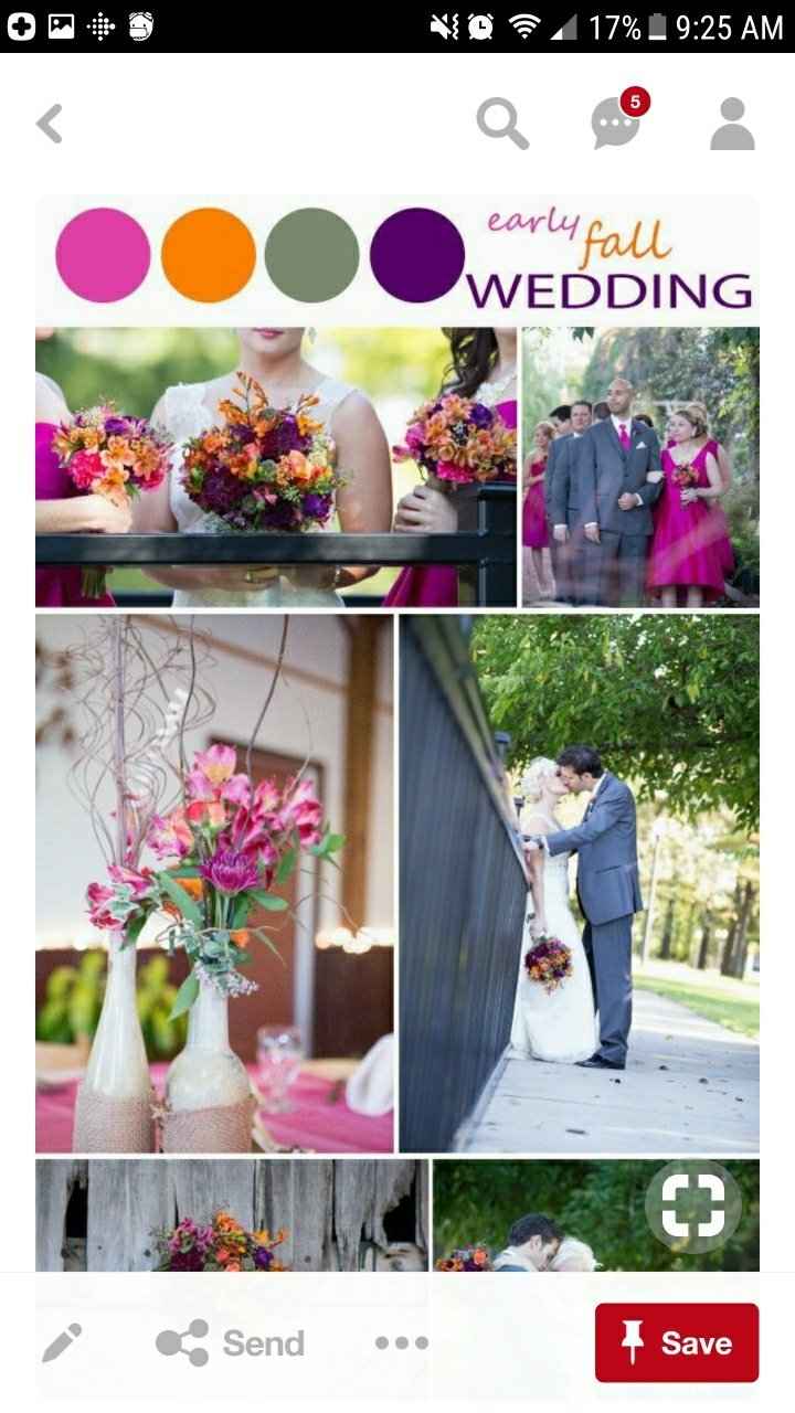  Ideas for Fun Colors for a Late September Wedding?? - 1