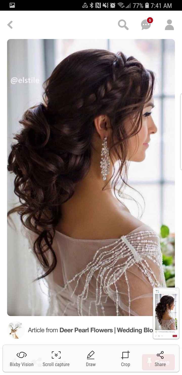hairstyle & makeup idea for Blue gown dress 💙 | Hairstyles for gowns, Hair  styles, Long hair wedding styles