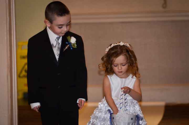 Anyone have a 2 1/2 year old ring bearer and flower girl?