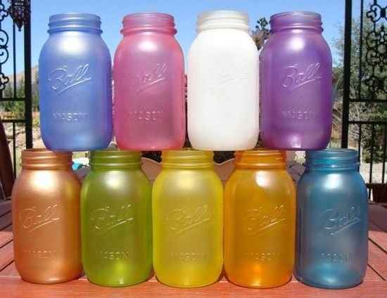 Mason jar decor? Painting glass?  Maybe this will help...(pic) DIY info