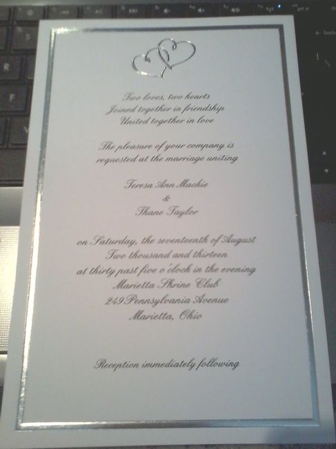 Invitations - need proof readers please  (pic)