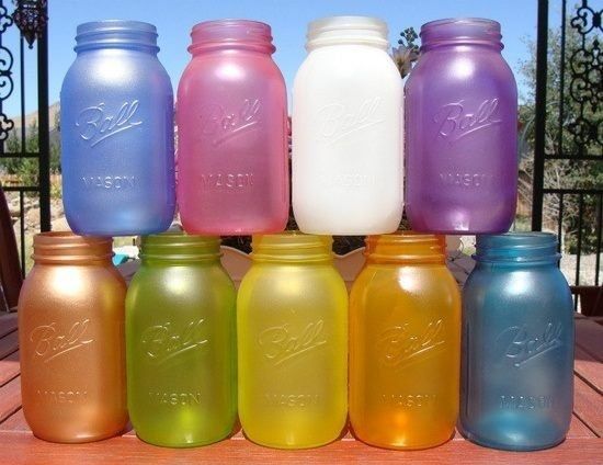 Mason jar decor? Painting glass?  Maybe this will help...(pic) DIY info