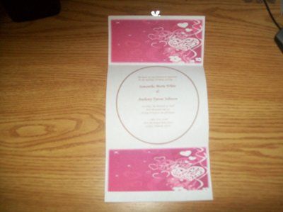 first dyi's.. invite,program,table and place cards