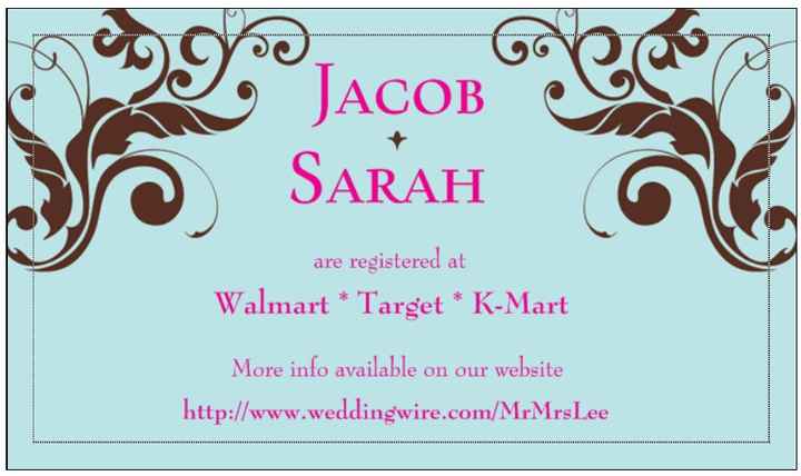 Wedding gift etiquette??