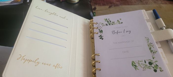 Just planning  i get married  in 2025 lol I'm already  almost  finished  with the book. The planner has pockets  etc i love both of  buys. 3