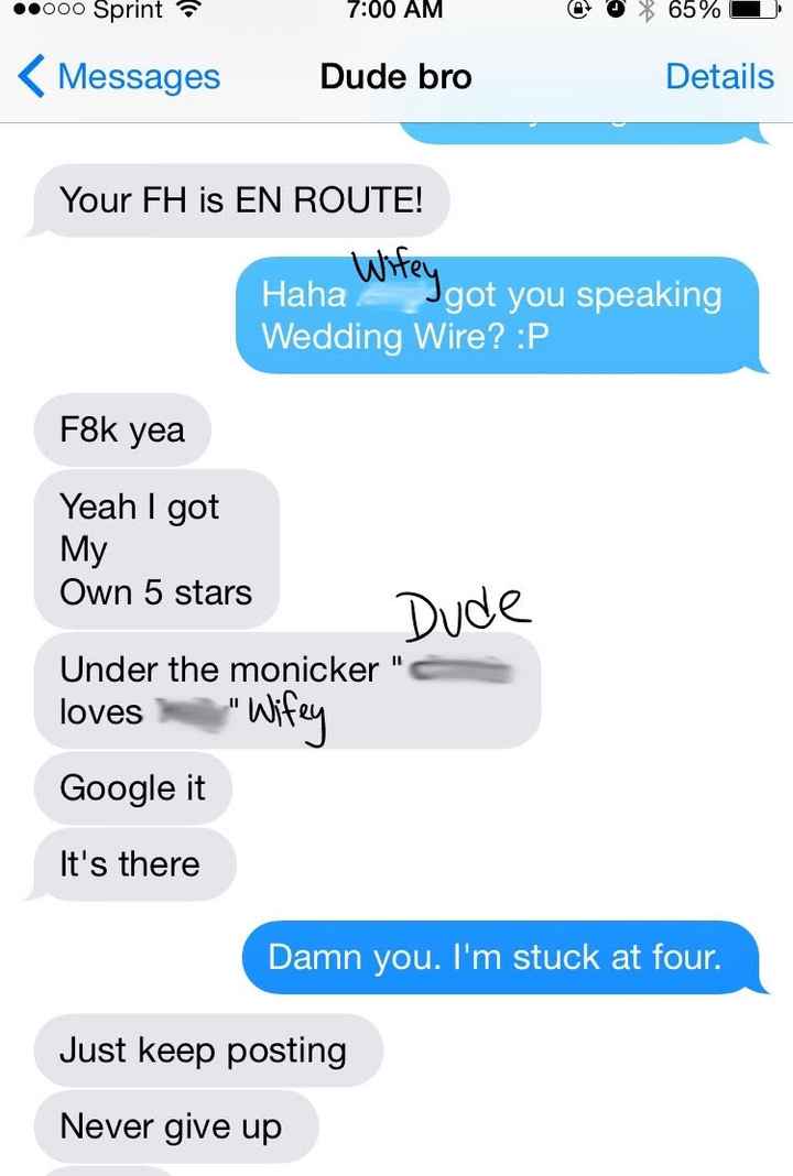 21 Days!!!/Groomsman has 5 WW stars