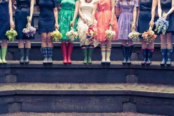 Gum boots for wedding Shoes?What Color? HELP