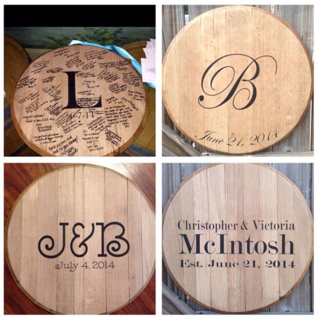Bourbon Barrel Wedding Guestbook
