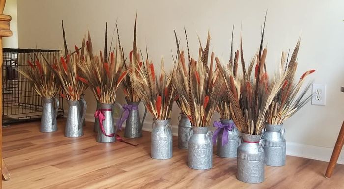 Centerpiece flowers complete! 3