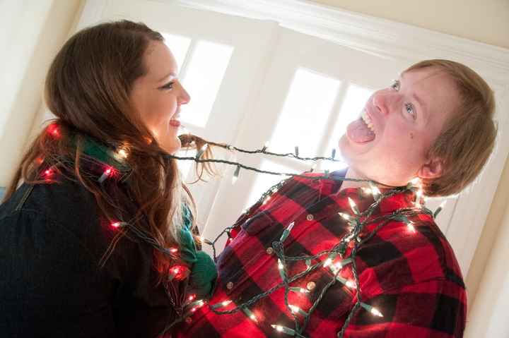 "Show us your FUNNIEST or most AWKWARD  photo from either your wedding or your  engagement shoot!
