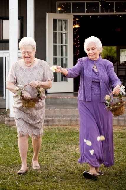 Grandma flowergirls - cutest thing ever