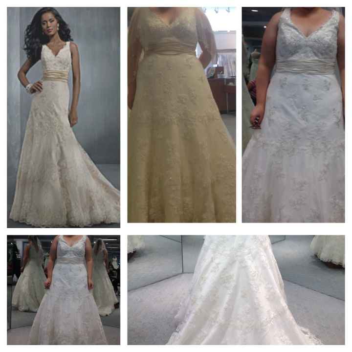 My gown (before and after pics - 30lbs. down)