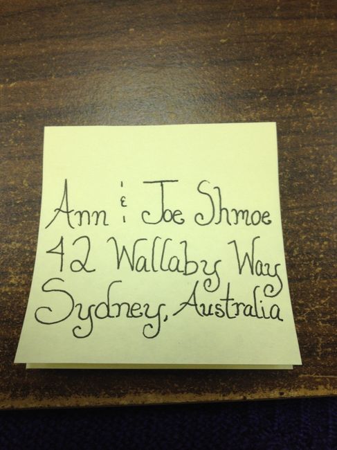 Advice if you're hand writing your invites...