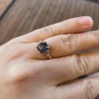 Please show me your non-diamond engagement/wedding ring - 1