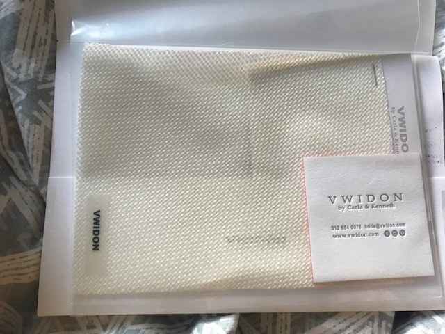 Fabric Swatch in Ivory (the actual color I chose for my dress)