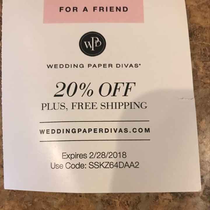 Wedding paper divas coupons?