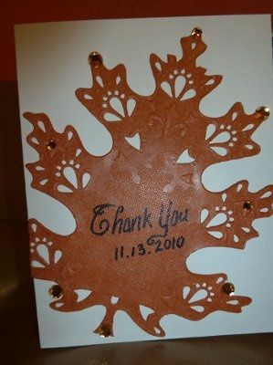 DIY--Thank You Card, missing something.  Your opinion please!