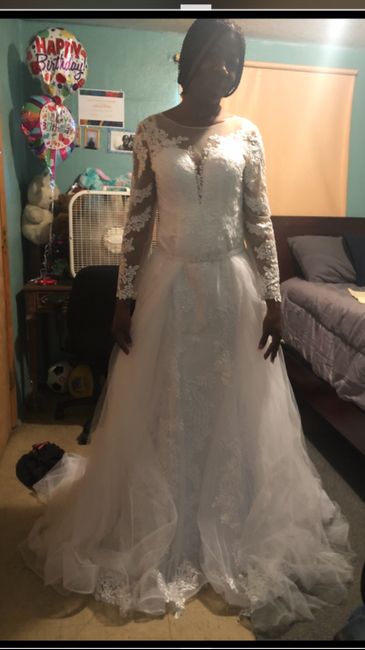 i said Yes to my Dress👗👠it wasn’t button up all the way and it needs a little altered in the front 👰🏾‍♀️ 2