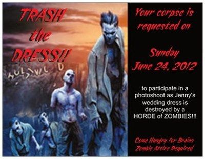 Is this too crazy?  Trash the dress idea...