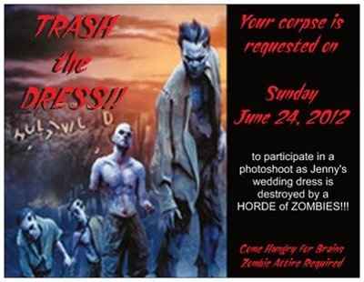 Is this too crazy?  Trash the dress idea...