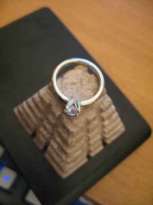 23 small diamonds, and one bigger diamond... I LOVE IT. Lets see some rings my fellow brides.