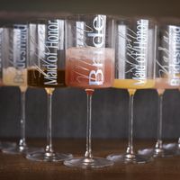 Just love this picture of the glasses I made for my bridal party and family