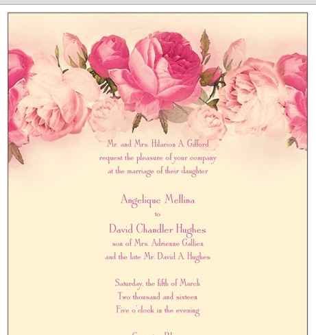 Can you check my invite wording and space please?